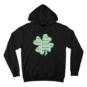 Buffalo New York St Patrick's Day 4 Leaf Clover Hoodie