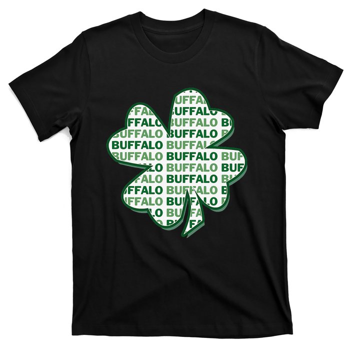 Buffalo New York St Patrick's Day 4 Leaf Clover T-Shirt