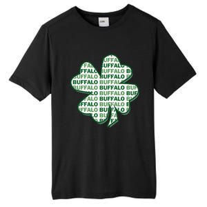 Buffalo New York St Patrick's Day 4 Leaf Clover Tall Fusion ChromaSoft Performance T-Shirt