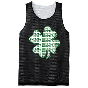 Buffalo New York St Patrick's Day 4 Leaf Clover Mesh Reversible Basketball Jersey Tank