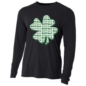 Buffalo New York St Patrick's Day 4 Leaf Clover Cooling Performance Long Sleeve Crew