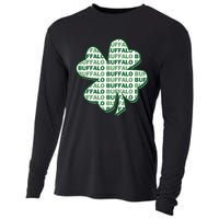 Buffalo New York St Patrick's Day 4 Leaf Clover Cooling Performance Long Sleeve Crew