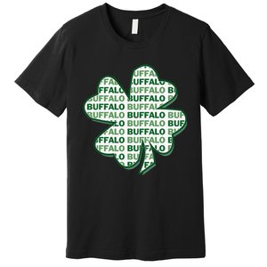 Buffalo New York St Patrick's Day 4 Leaf Clover Premium T-Shirt