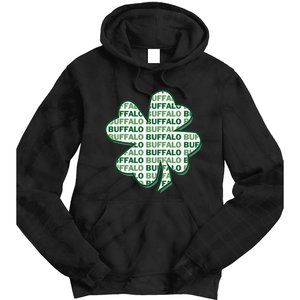 Buffalo New York St Patrick's Day 4 Leaf Clover Tie Dye Hoodie