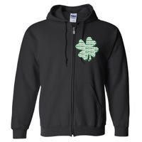 Buffalo New York St Patrick's Day 4 Leaf Clover Full Zip Hoodie