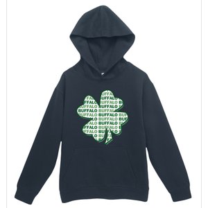 Buffalo New York St Patrick's Day 4 Leaf Clover Urban Pullover Hoodie