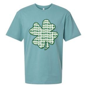 Buffalo New York St Patrick's Day 4 Leaf Clover Sueded Cloud Jersey T-Shirt