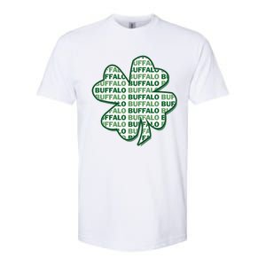 Buffalo New York St Patrick's Day 4 Leaf Clover Softstyle CVC T-Shirt