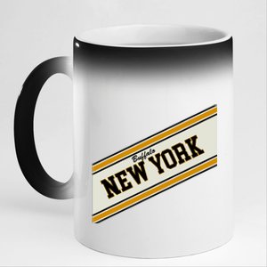 Buffalo New York Varsity Logo 11oz Black Color Changing Mug