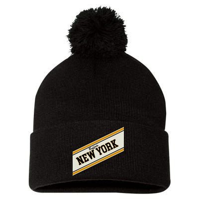 Buffalo New York Varsity Logo Pom Pom 12in Knit Beanie