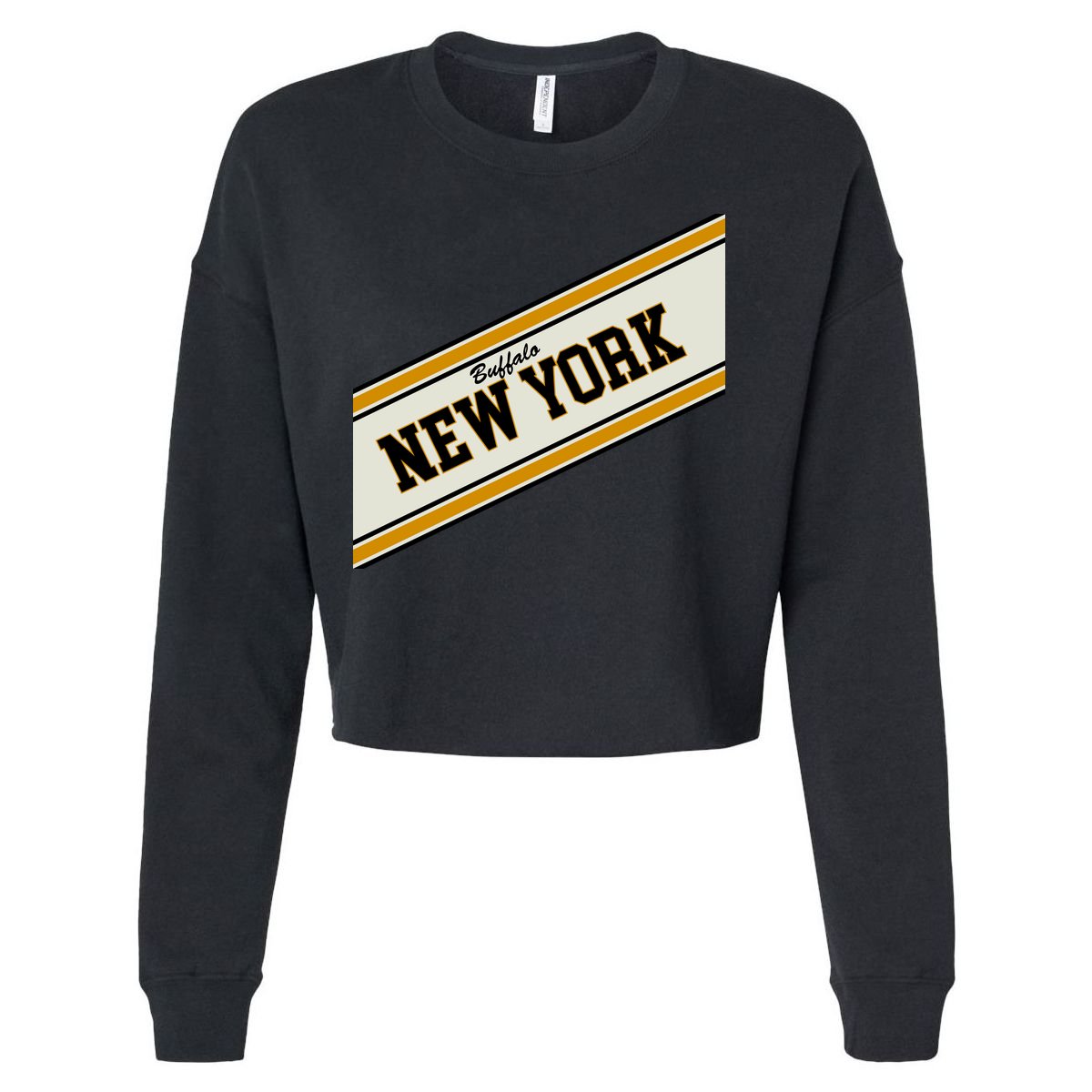 Buffalo New York Varsity Logo Cropped Pullover Crew