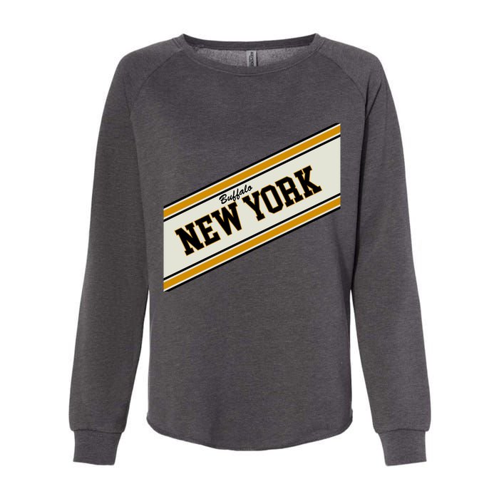 Buffalo New York Varsity Logo Womens California Wash Sweatshirt