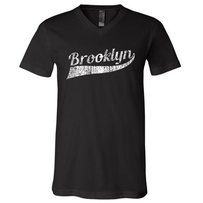 Brooklyn New York Vintage Souvenir Gift V-Neck T-Shirt