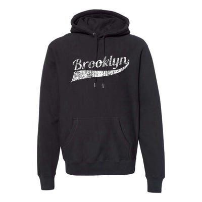 Brooklyn New York Vintage Souvenir Gift Premium Hoodie