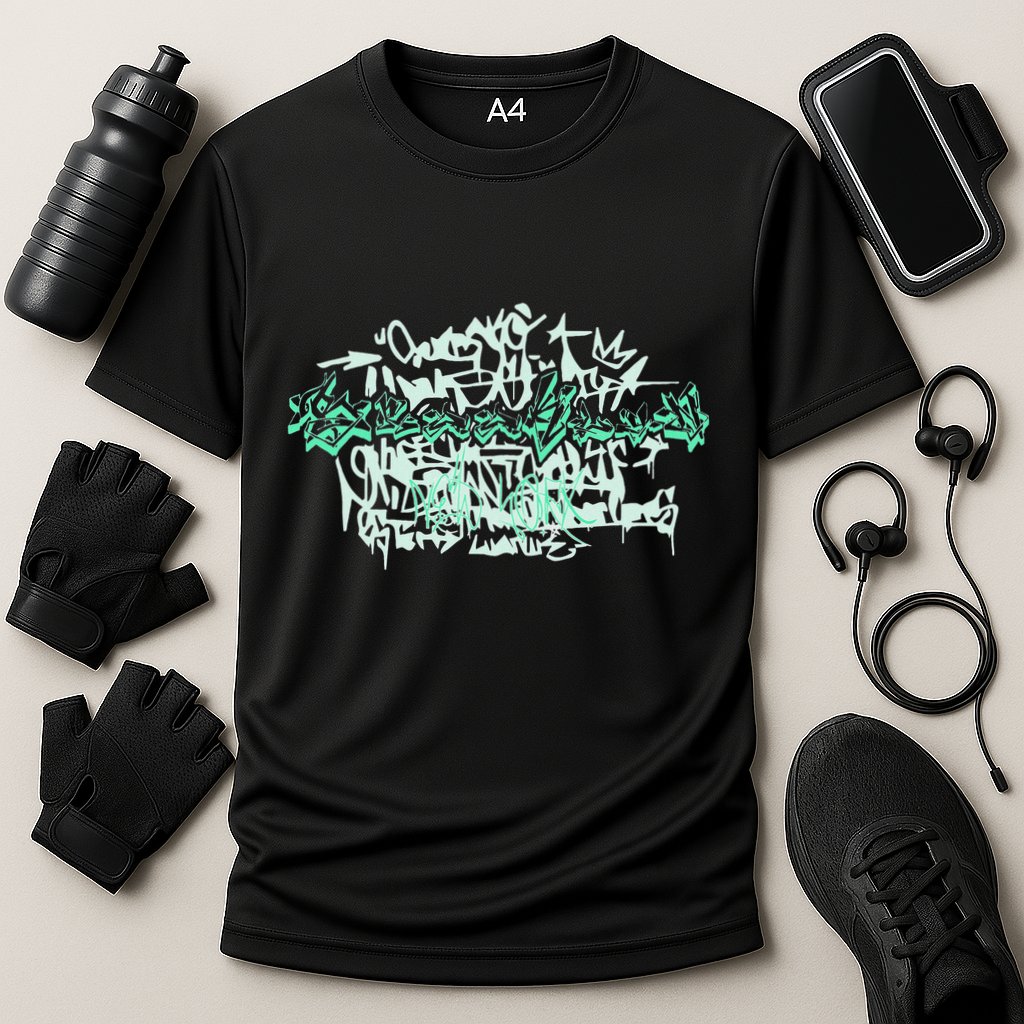 Brooklyn New York . Brooklyn Graffiti Art Cooling Performance Crew T-Shirt