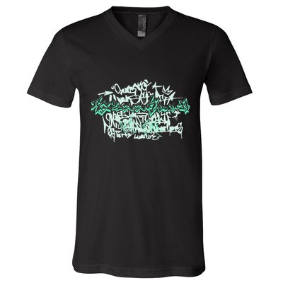 Brooklyn New York . Brooklyn Graffiti Art V-Neck T-Shirt