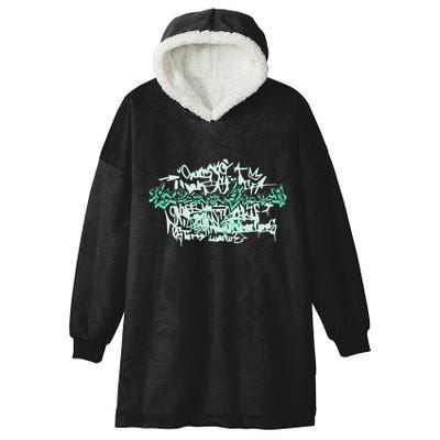 Brooklyn New York . Brooklyn Graffiti Art Hooded Wearable Blanket