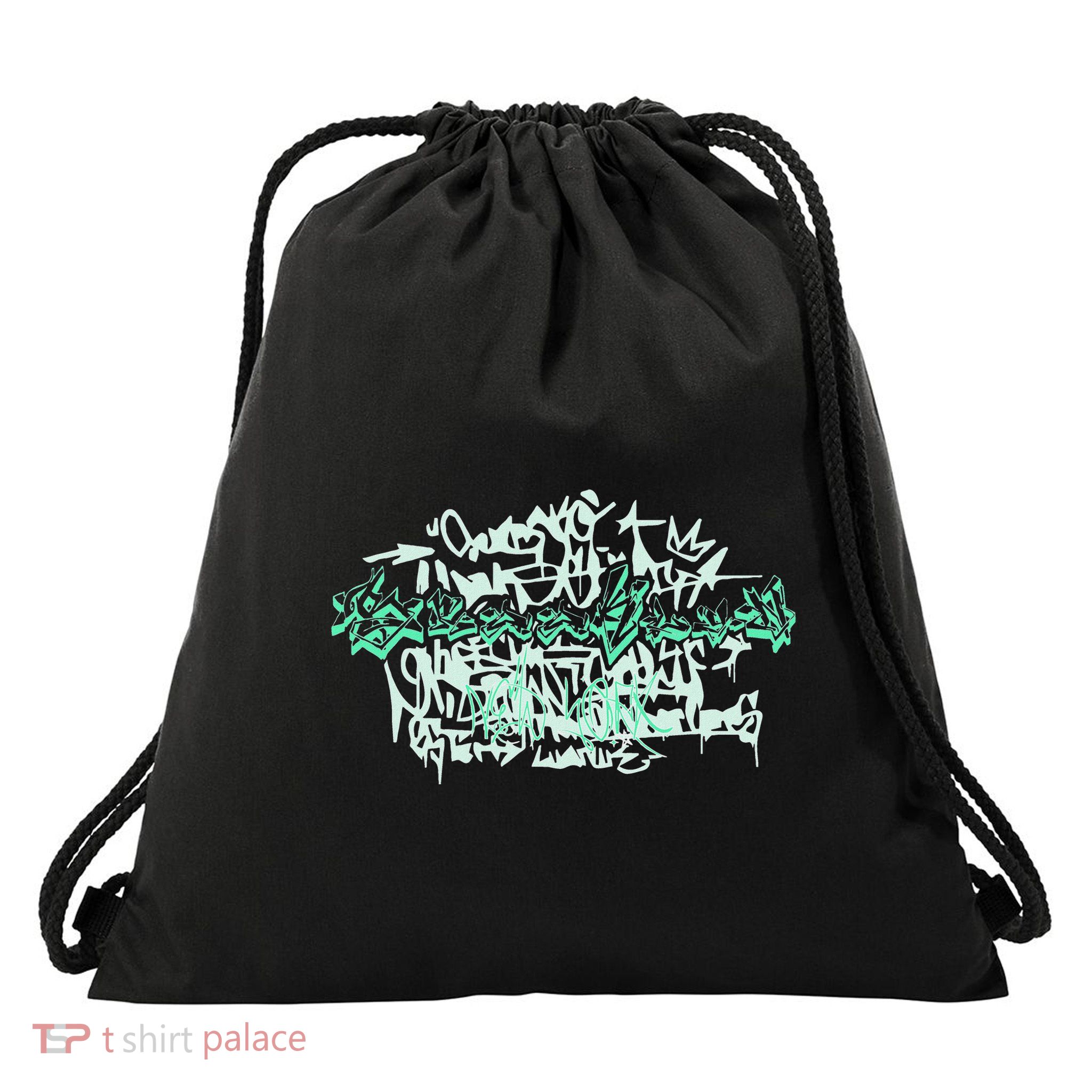 Brooklyn New York . Brooklyn Graffiti Art Drawstring Bag