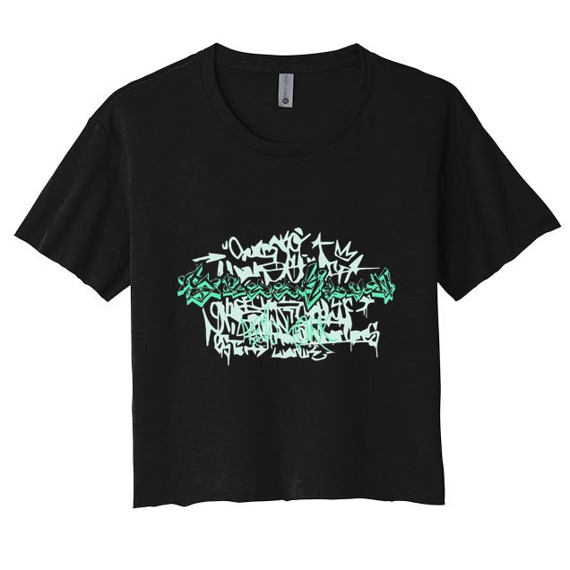 Brooklyn New York . Brooklyn Graffiti Art Crop Top