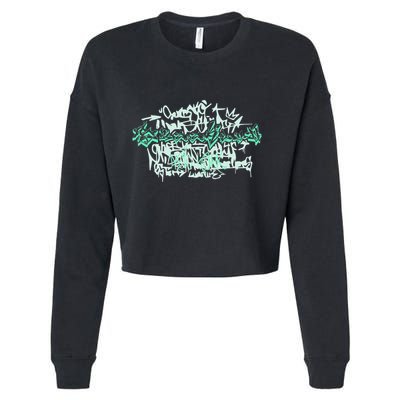Brooklyn New York . Brooklyn Graffiti Art Cropped Pullover Crew