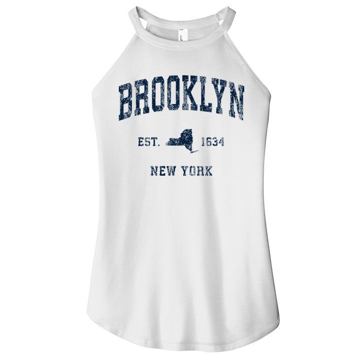 Brooklyn New York Ny Vintage Athletic Sports Women's Perfect Tri Rocker Tank