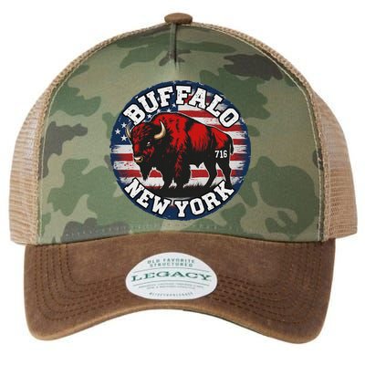 Buffalo New York 716 Area Code Bison Wny Bflo Pride Legacy Tie Dye Trucker Hat