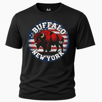 Buffalo New York 716 Area Code Bison Wny Bflo Pride Performance Shirt