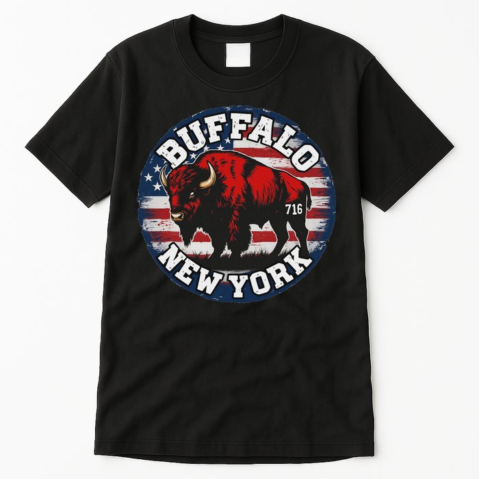 Buffalo New York 716 Area Code Bison Wny Bflo Pride Tall T-Shirt