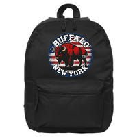 Buffalo New York 716 Area Code Bison Wny Bflo Pride 16 in Basic Backpack