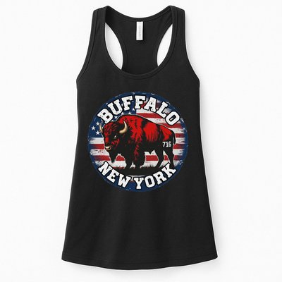 Buffalo New York 716 Area Code Bison Wny Bflo Pride Womens Tank Top