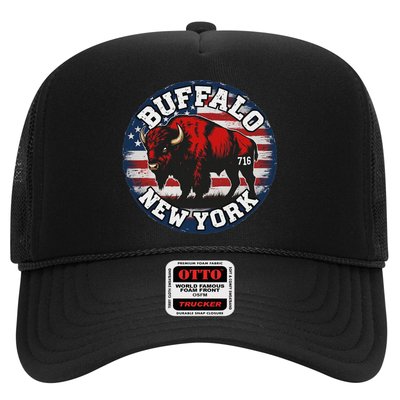 Buffalo New York 716 Area Code Bison Wny Bflo Pride Trucker Hat