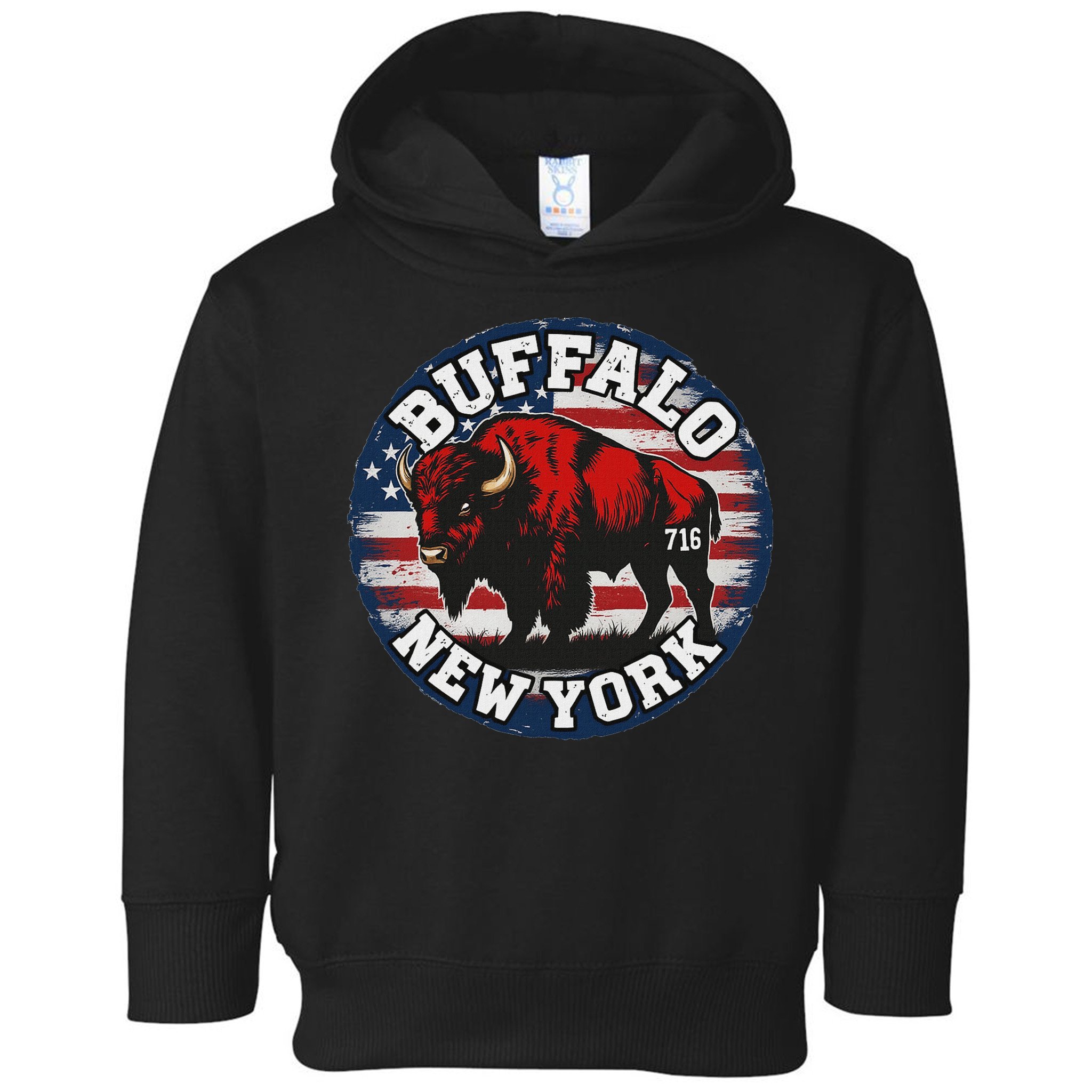 Buffalo New York 716 Area Code Bison Wny Bflo Pride Toddler Hoodie