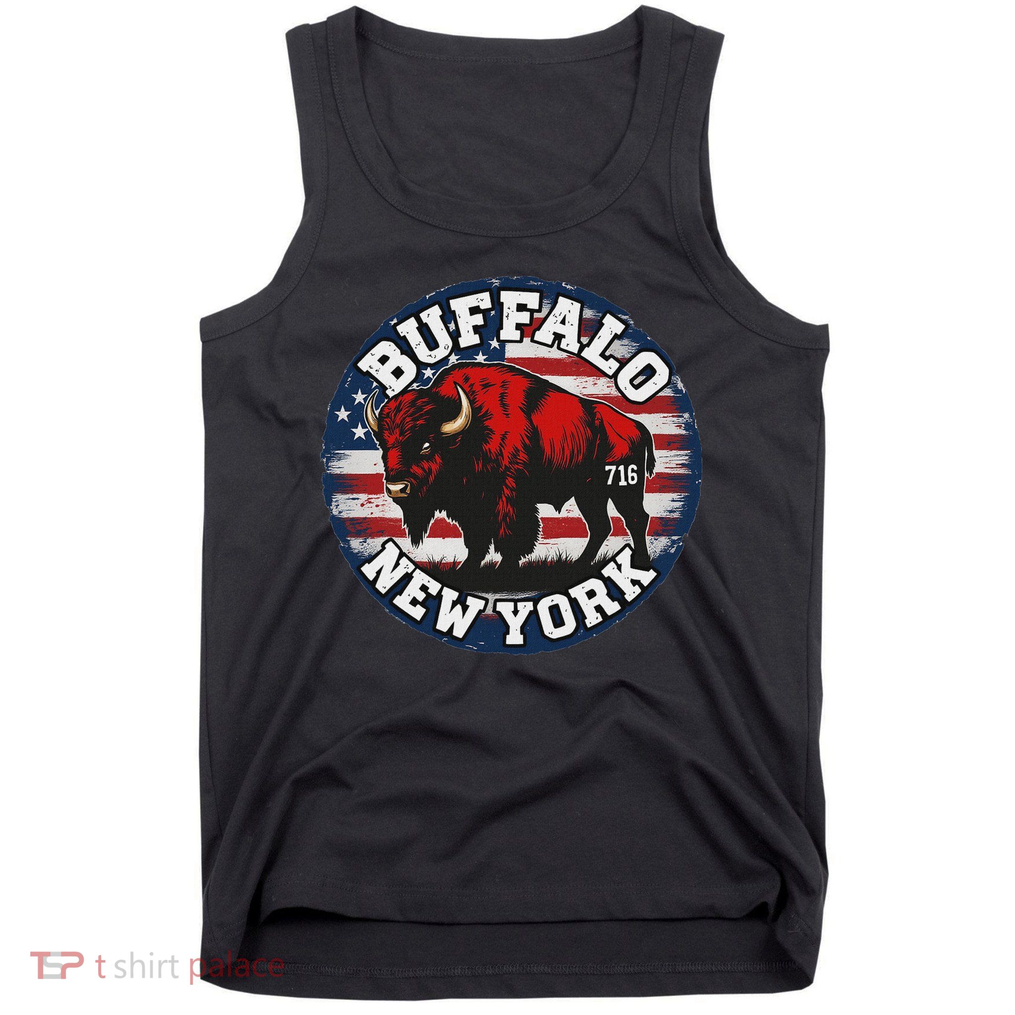 Buffalo New York 716 Area Code Bison Wny Bflo Pride Tank Top