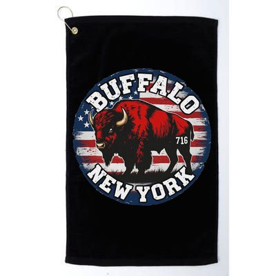 Buffalo New York 716 Area Code Bison Wny Bflo Pride Golf Towel