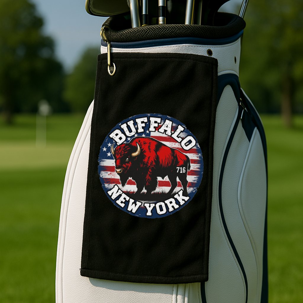 Buffalo New York 716 Area Code Bison Wny Bflo Pride Golf Towel