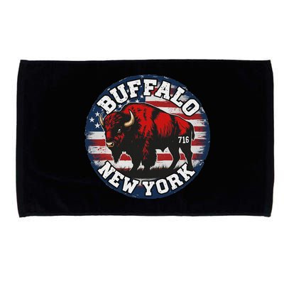 Buffalo New York 716 Area Code Bison Wny Bflo Pride Microfiber Hand Towel