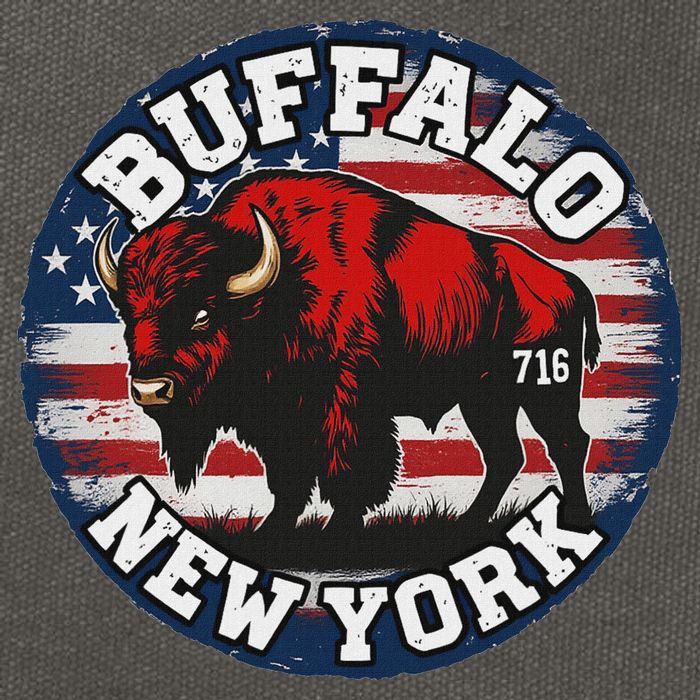 Buffalo New York 716 Area Code Bison Wny Bflo Pride Cotton Canvas Backpack