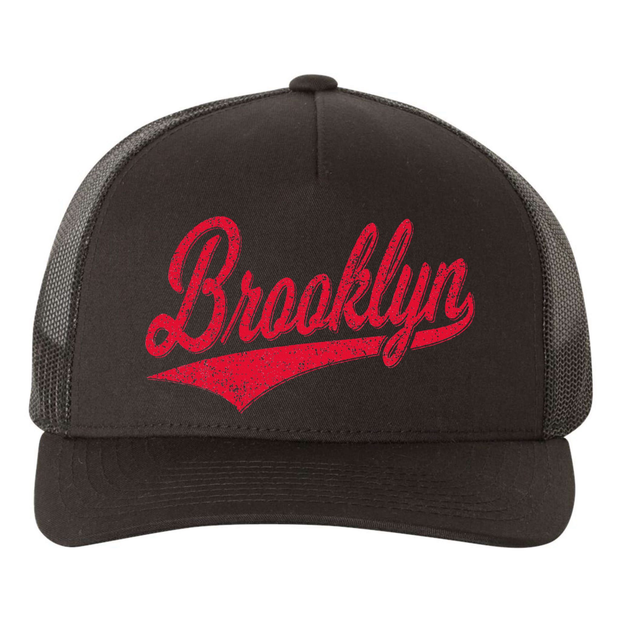 Brooklyn New York Ny Varsity Script Classic Sport Jersey Yupoong Adult 5-Panel Trucker Hat