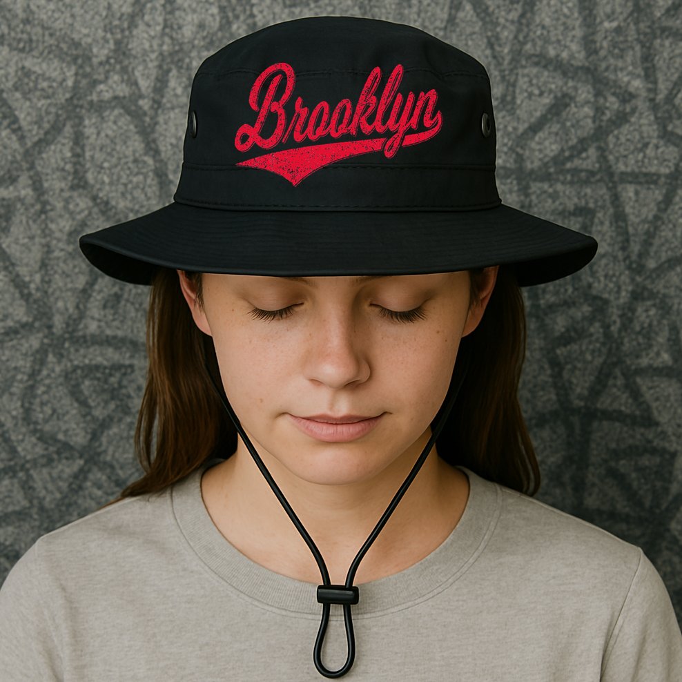 Brooklyn New York Ny Varsity Script Classic Sport Jersey Bucket Hat