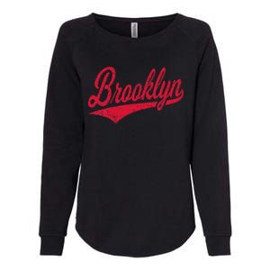 Brooklyn New York Ny Varsity Script Classic Sport Jersey Womens California Wash Sweatshirt