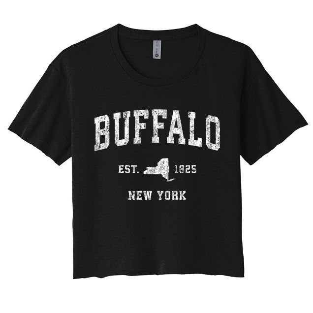 Buffalo New York Ny Vintage Athletic Sports Crop Top