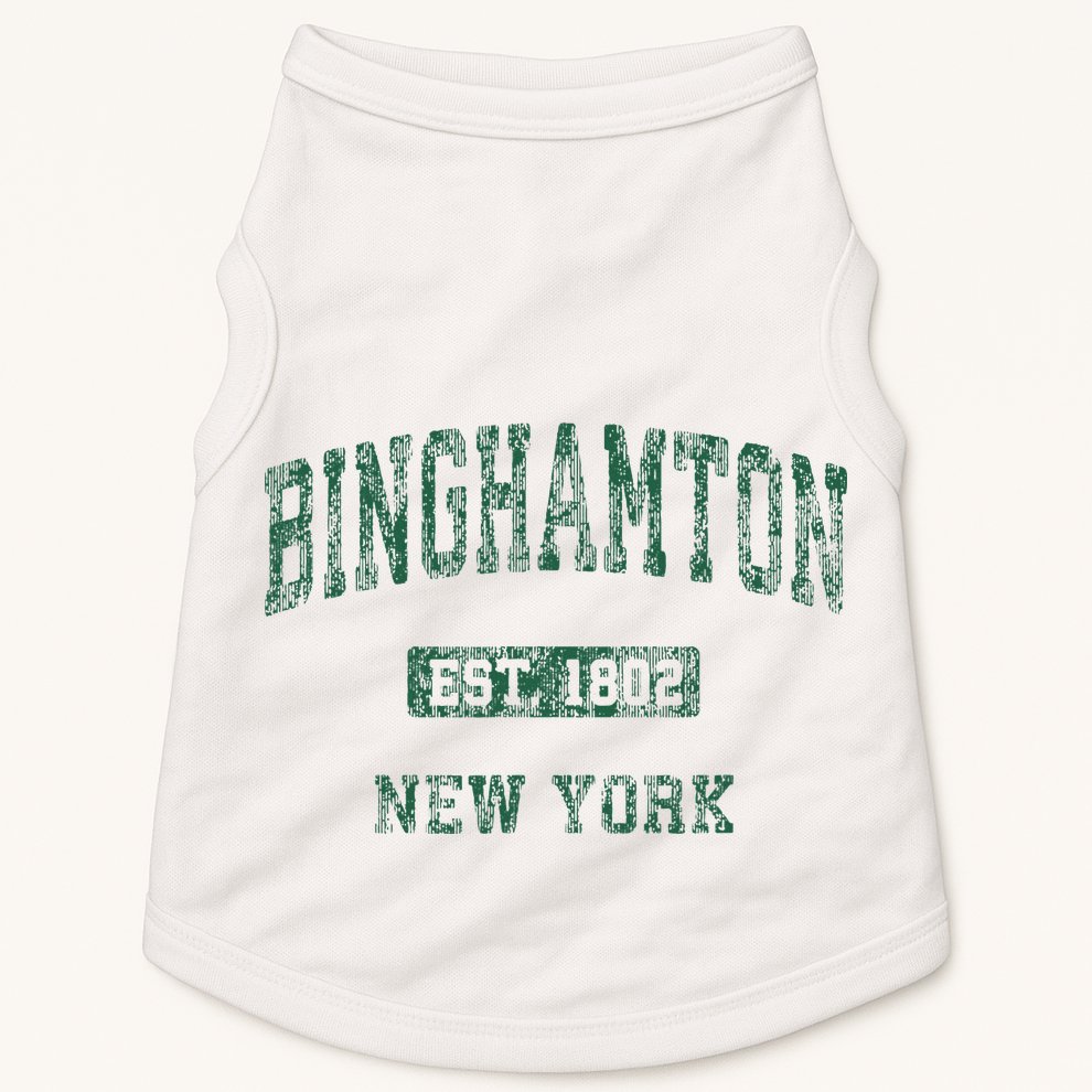 Binghamton New York Ny Vintage Athletic Sports Design Doggie Tank