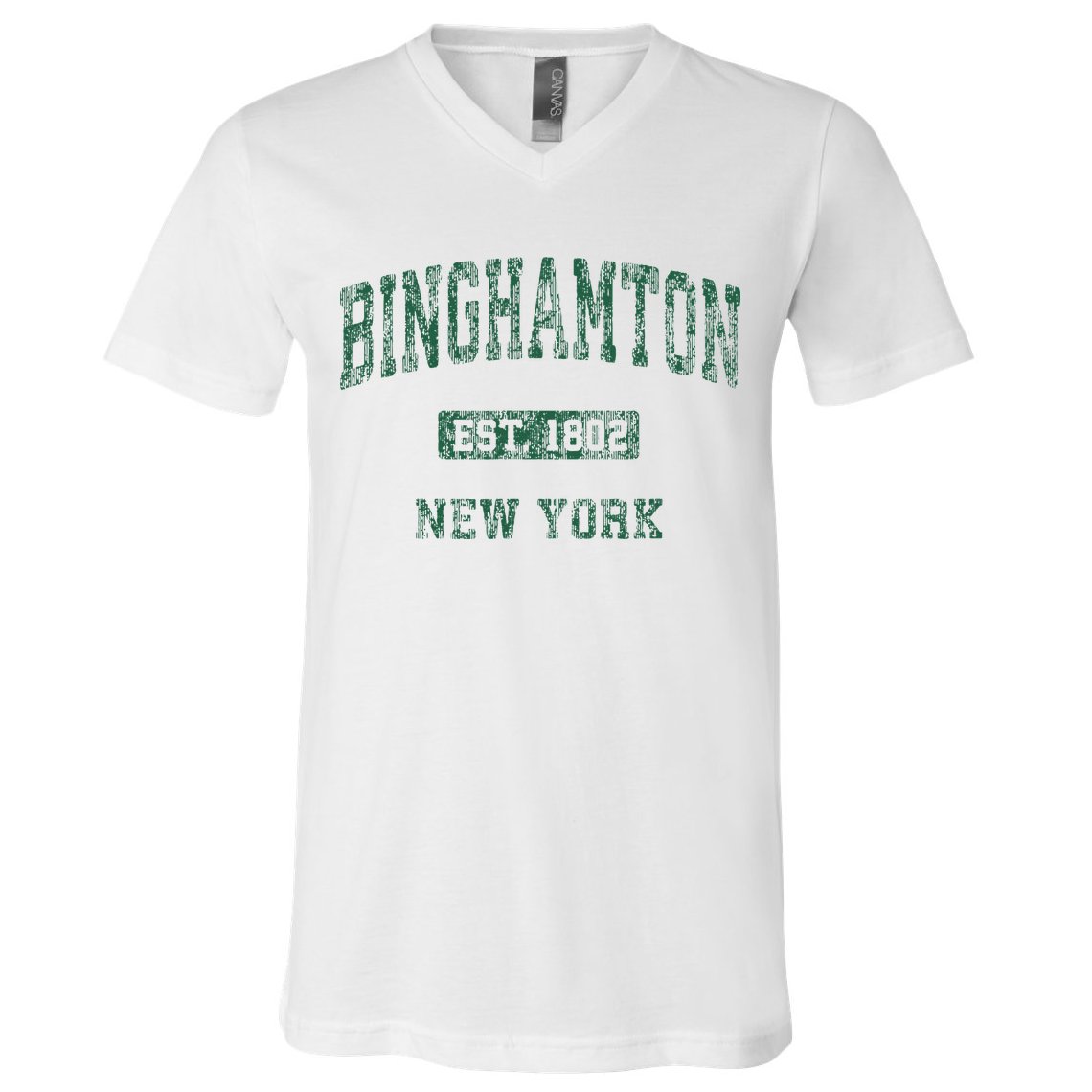 Binghamton New York Ny Vintage Athletic Sports Design V-Neck T-Shirt