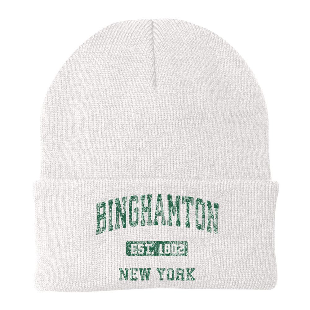 Binghamton New York Ny Vintage Athletic Sports Design Beanie