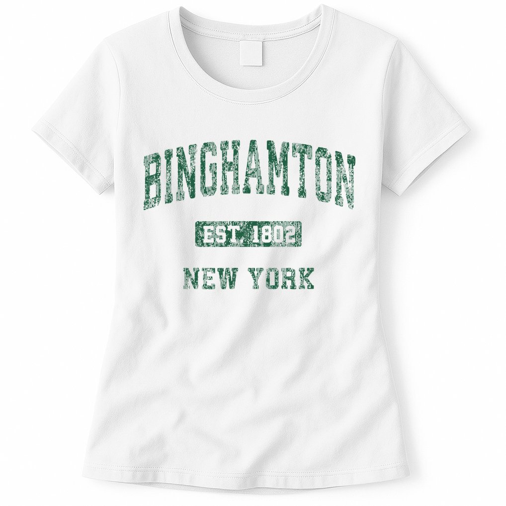 Binghamton New York Ny Vintage Athletic Sports Design Womens T-Shirt