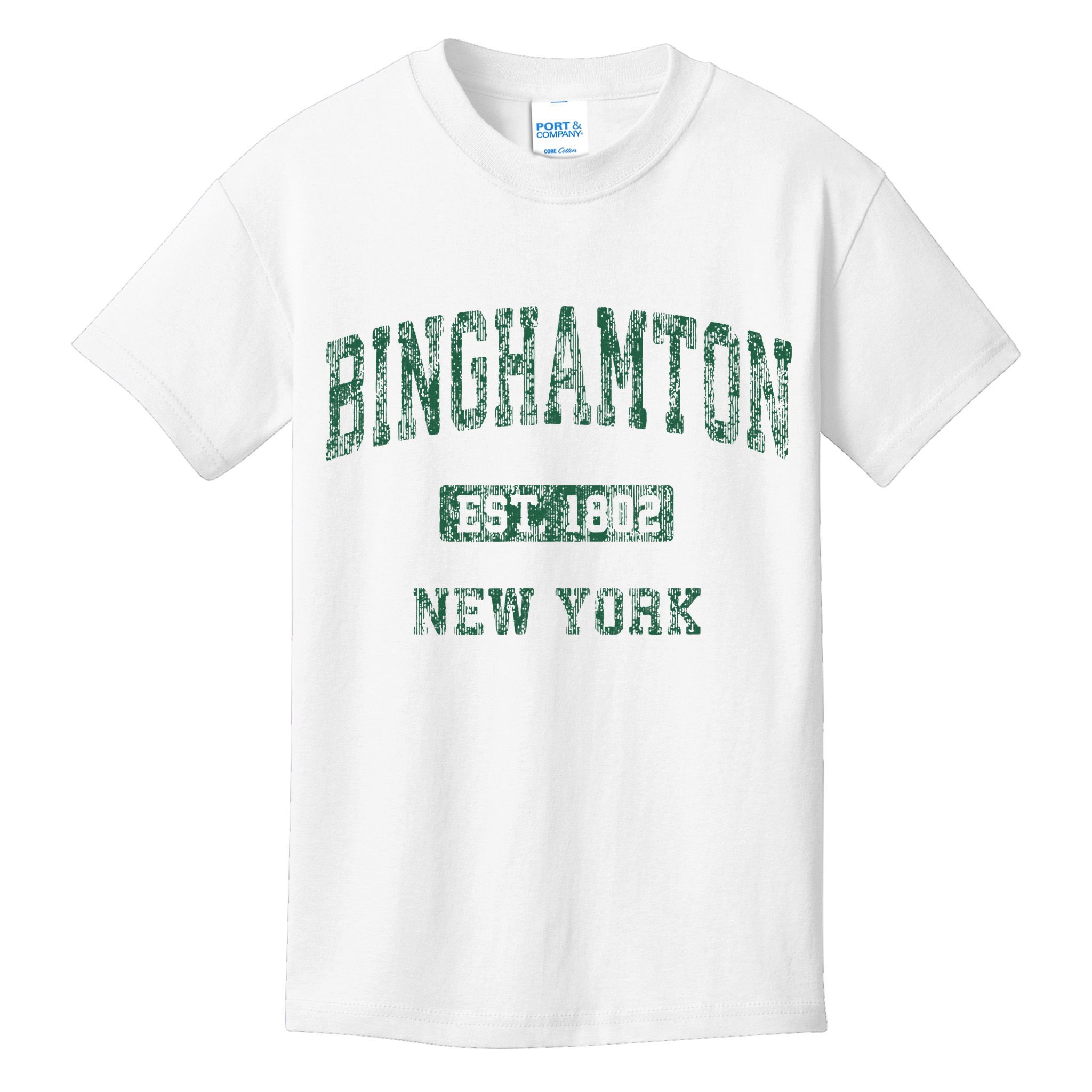 Binghamton New York Ny Vintage Athletic Sports Design Kids T-Shirt
