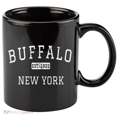 Buffalo New York NY Vintage 11oz C Handle Ceramic Mug