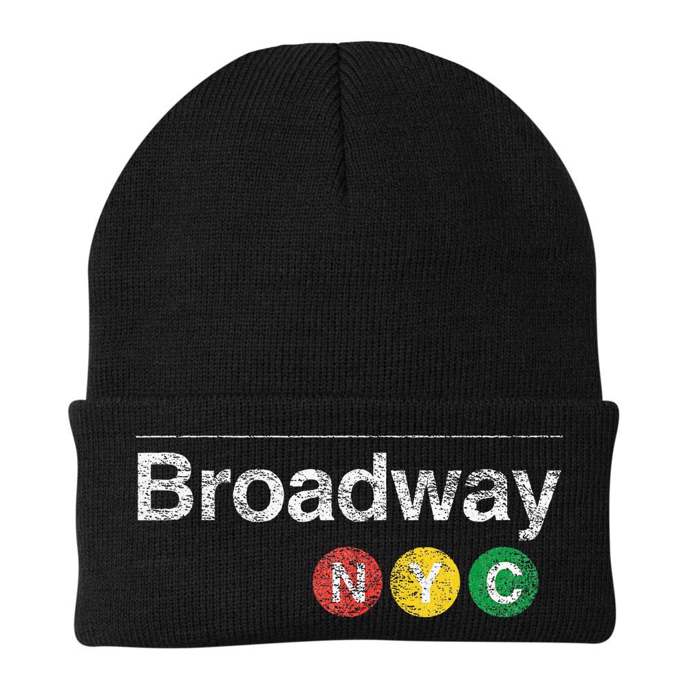 BROADWAY New York NYC Worn Design  Beanie