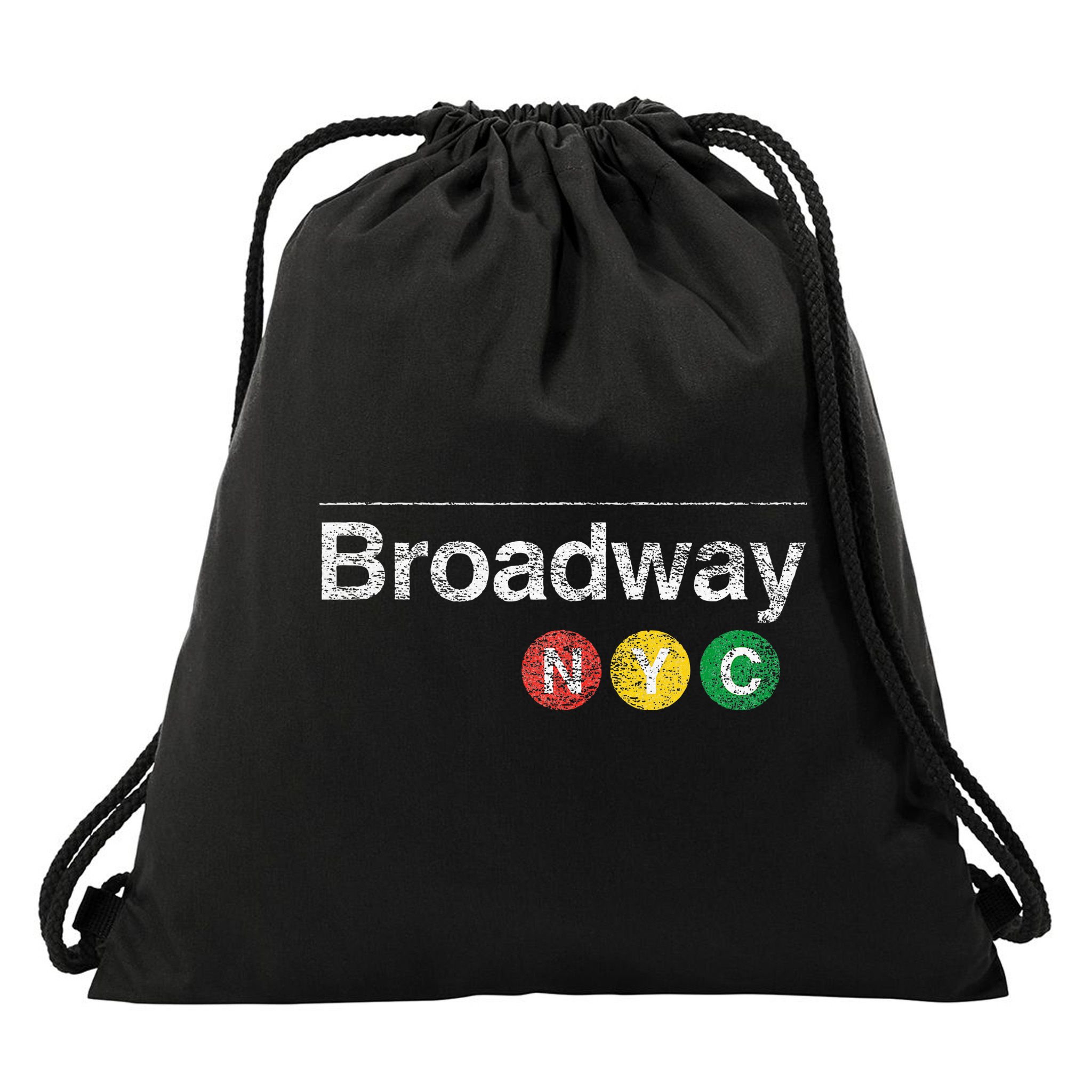 BROADWAY New York NYC Worn Design  Drawstring Bag