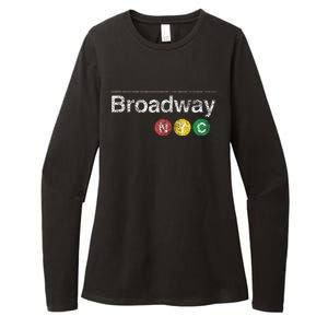 BROADWAY New York NYC Worn Design  Womens CVC Long Sleeve Shirt